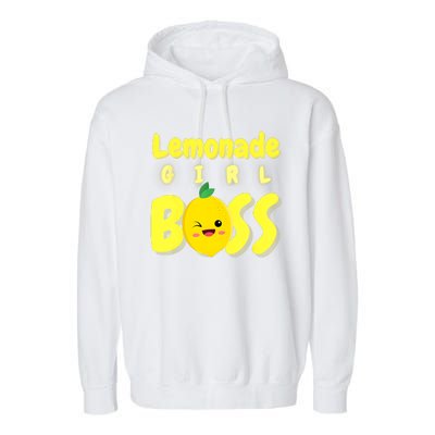 Lemonade Girl Boss Lemonade Stand Boss Lemonade Lover Crew Garment-Dyed Fleece Hoodie