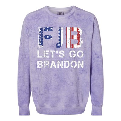 Let's Go Brandon Essential FJB Colorblast Crewneck Sweatshirt