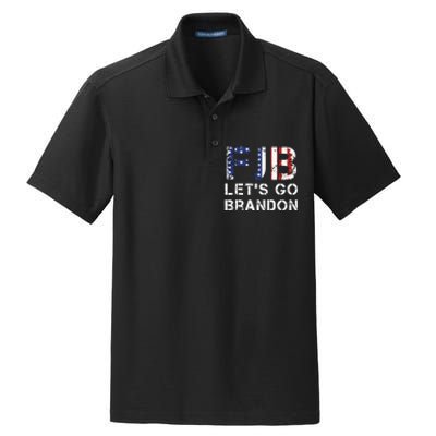 Let's Go Brandon Essential FJB Dry Zone Grid Polo