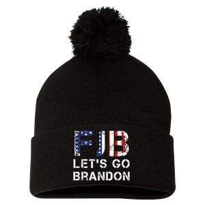 Let's Go Brandon Essential FJB Pom Pom 12in Knit Beanie