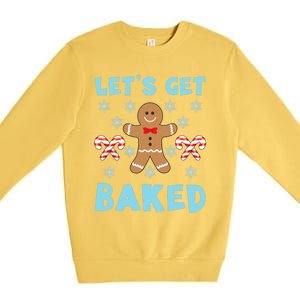 Lets Get Baked Ugly Christmas Sweaters Premium Crewneck Sweatshirt