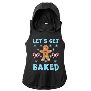 Lets Get Baked Ugly Christmas Sweaters Ladies PosiCharge Tri-Blend Wicking Draft Hoodie Tank