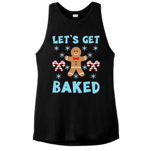 Lets Get Baked Ugly Christmas Sweaters Ladies PosiCharge Tri-Blend Wicking Tank