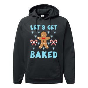 Lets Get Baked Ugly Christmas Sweaters Performance Fleece Hoodie