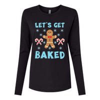 Lets Get Baked Ugly Christmas Sweaters Womens Cotton Relaxed Long Sleeve T-Shirt