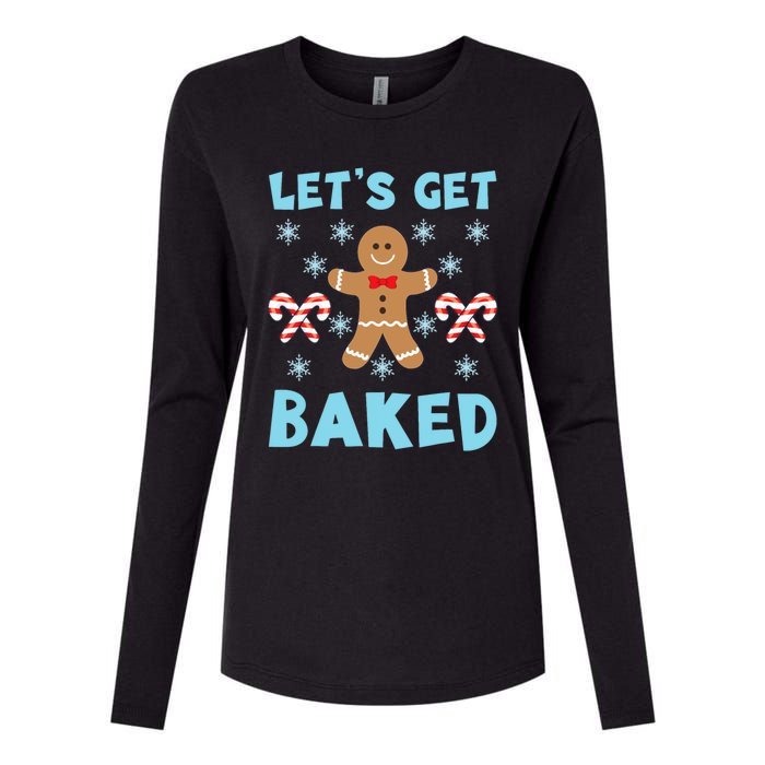 Lets Get Baked Ugly Christmas Sweaters Womens Cotton Relaxed Long Sleeve T-Shirt