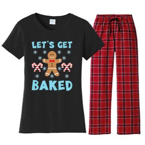 Lets Get Baked Ugly Christmas Sweaters Women's Flannel Pajama Set