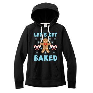 Lets Get Baked Ugly Christmas Sweaters Women's Fleece Hoodie