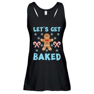 Lets Get Baked Ugly Christmas Sweaters Ladies Essential Flowy Tank