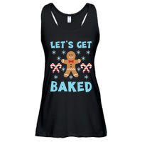 Lets Get Baked Ugly Christmas Sweaters Ladies Essential Flowy Tank