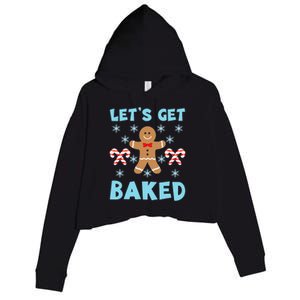 Lets Get Baked Ugly Christmas Sweaters Crop Fleece Hoodie