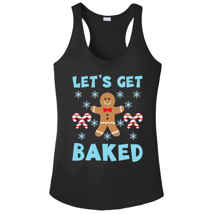 Lets Get Baked Ugly Christmas Sweaters Ladies PosiCharge Competitor Racerback Tank