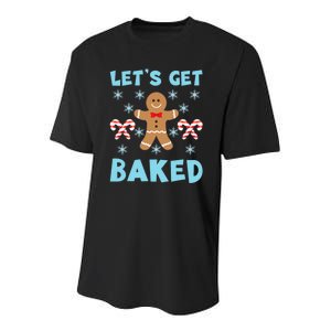 Lets Get Baked Ugly Christmas Sweaters Youth Performance Sprint T-Shirt