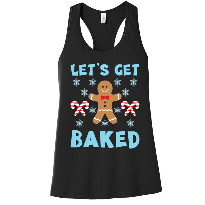 Lets Get Baked Ugly Christmas Sweaters Women's Racerback Tank