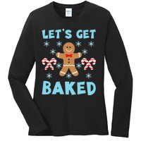 Lets Get Baked Ugly Christmas Sweaters Ladies Long Sleeve Shirt