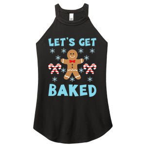 Lets Get Baked Ugly Christmas Sweaters Women's Perfect Tri Rocker Tank