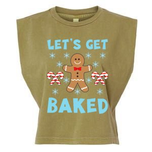 Lets Get Baked Ugly Christmas Sweaters Garment-Dyed Women's Muscle Tee