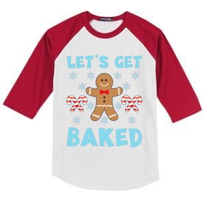 Lets Get Baked Ugly Christmas Sweaters Kids Colorblock Raglan Jersey