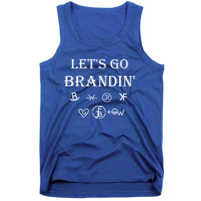 Lets Go Brandin Funny Ranching Farming Cattle Brands (C) Funny Gift Tank Top