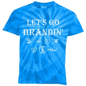 Lets Go Brandin Funny Ranching Farming Cattle Brands (C) Funny Gift Kids Tie-Dye T-Shirt