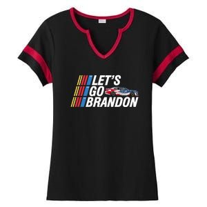 Let's Go Brandon Racing ORIGINAL Ladies Halftime Notch Neck Tee