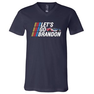 Let's Go Brandon Racing ORIGINAL V-Neck T-Shirt