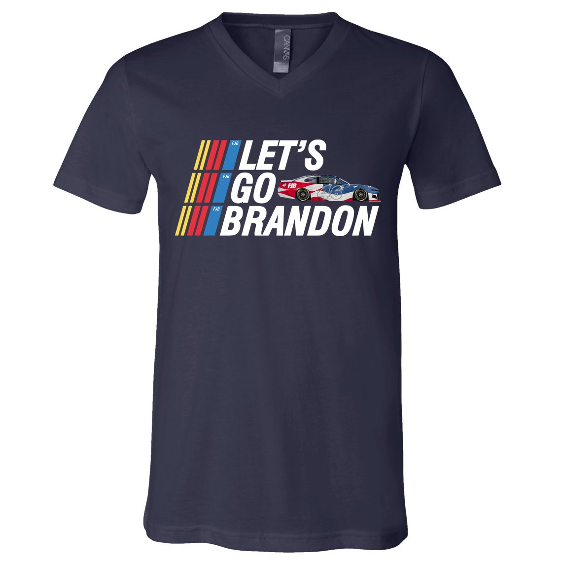 Let's Go Brandon Racing ORIGINAL V-Neck T-Shirt