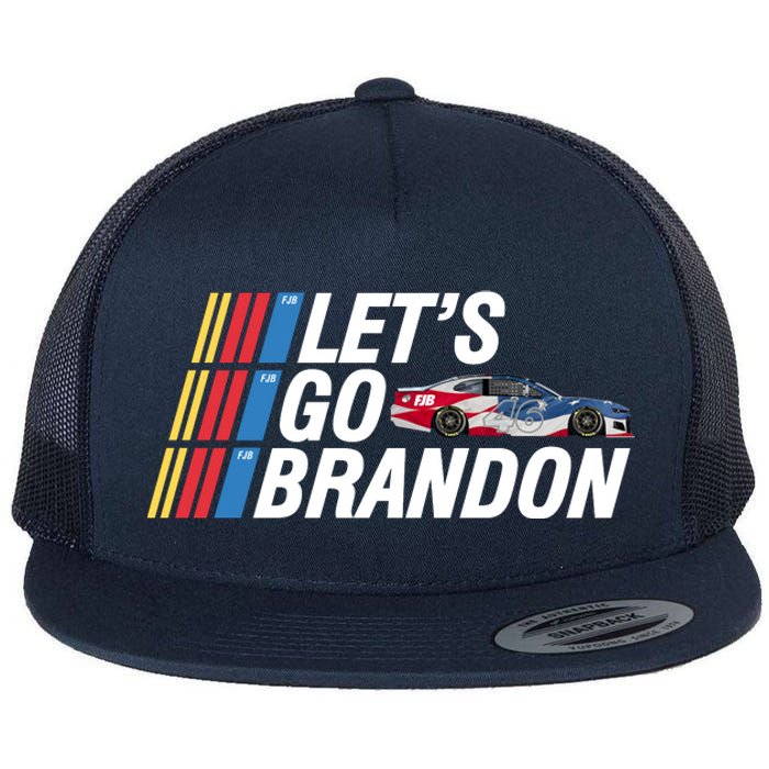 Let's Go Brandon Racing ORIGINAL Flat Bill Trucker Hat