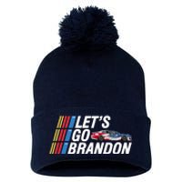 Let's Go Brandon Racing ORIGINAL Pom Pom 12in Knit Beanie