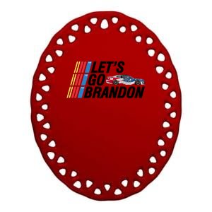 Let's Go Brandon Racing ORIGINAL Ceramic Oval Ornament