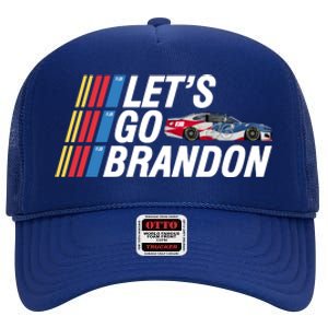 Let's Go Brandon Racing ORIGINAL High Crown Mesh Back Trucker Hat