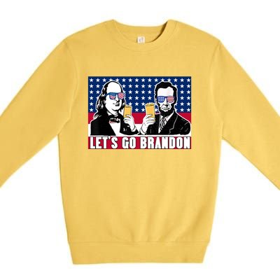 Let's Go Brandon FJB Abe Lincoln George Washington Premium Crewneck Sweatshirt