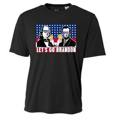 Let's Go Brandon FJB Abe Lincoln George Washington Cooling Performance Crew T-Shirt