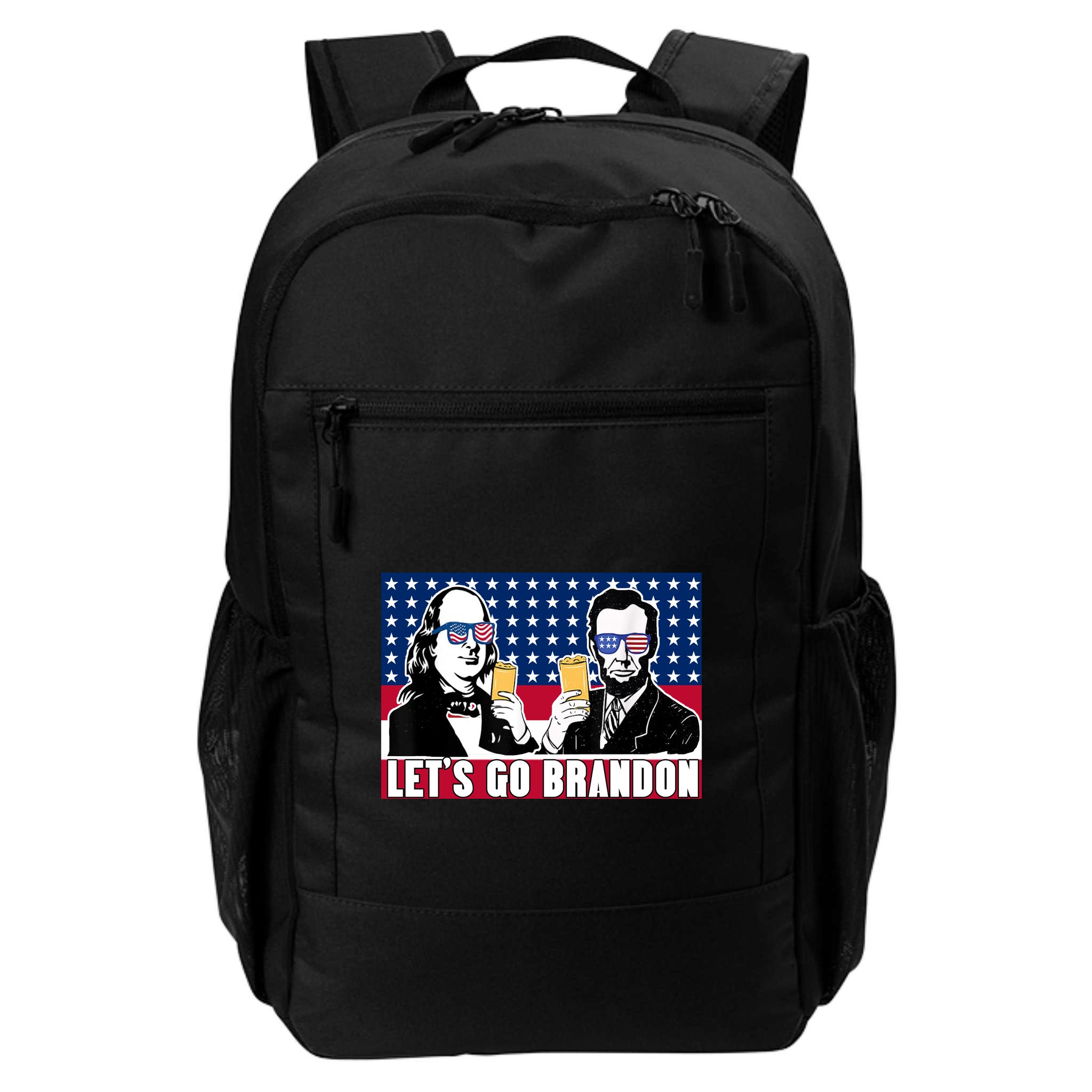 Let's Go Brandon FJB Abe Lincoln George Washington Backpack