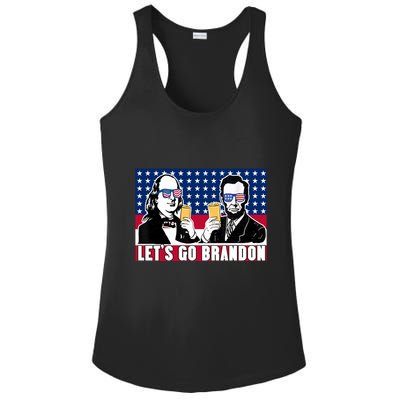 Let's Go Brandon FJB Abe Lincoln George Washington Ladies PosiCharge Competitor Racerback Tank