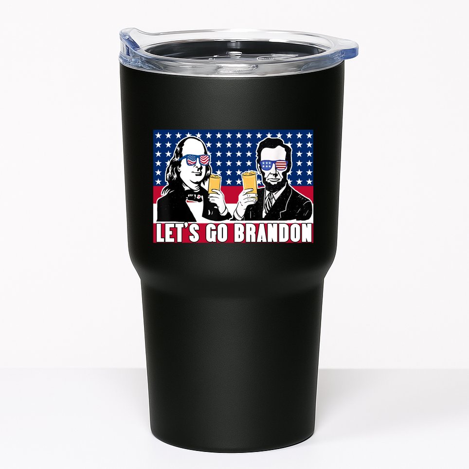 Let's Go Brandon FJB Abe Lincoln George Washington Tumbler