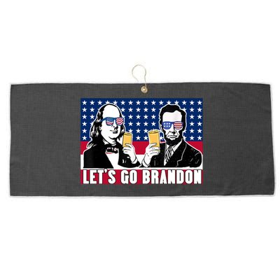 Let's Go Brandon FJB Abe Lincoln George Washington Large Microfiber Waffle Golf Towel