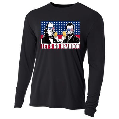 Let's Go Brandon FJB Abe Lincoln George Washington Cooling Performance Long Sleeve Crew