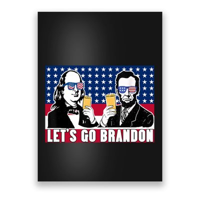Let's Go Brandon FJB Abe Lincoln George Washington Poster