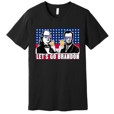 Let's Go Brandon FJB Abe Lincoln George Washington Premium T-Shirt