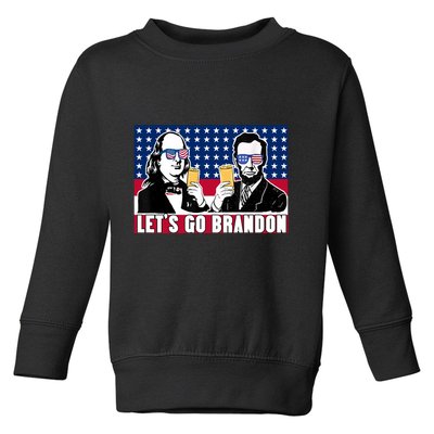 Let's Go Brandon FJB Abe Lincoln George Washington Toddler Sweatshirt