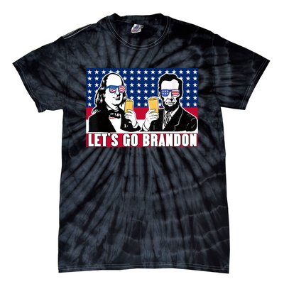 Let's Go Brandon FJB Abe Lincoln George Washington Tie-Dye T-Shirt