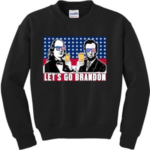 Let's Go Brandon FJB Abe Lincoln George Washington Kids Sweatshirt