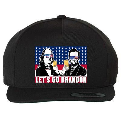 Let's Go Brandon FJB Abe Lincoln George Washington Wool Snapback Cap