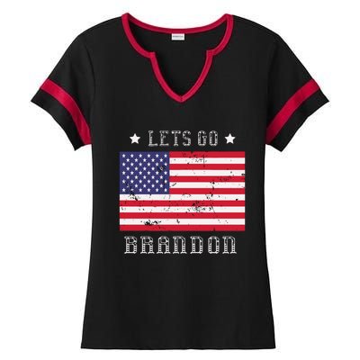 LetS Go Brandon Ladies Halftime Notch Neck Tee