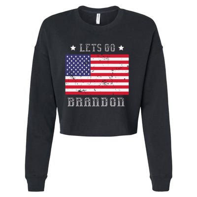 LetS Go Brandon Cropped Pullover Crew