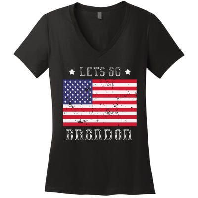 LetS Go Brandon Women's V-Neck T-Shirt