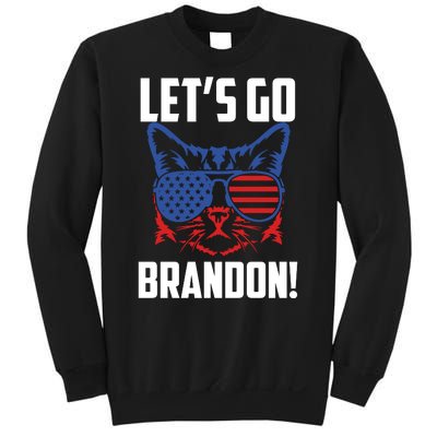 Let’s Go Brandon Cat Conservative American Flag Sweatshirt