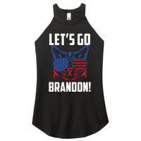 Let’s Go Brandon Cat Conservative American Flag Women's Perfect Tri Rocker Tank