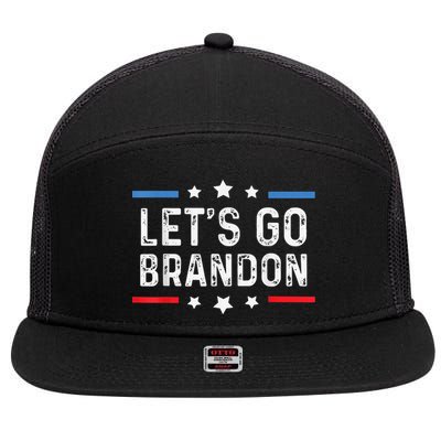 Lets Go Brandon Shirt Let's Go Brandon Funny 7 Panel Mesh Trucker Snapback Hat